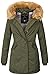 Produktbild Marikoo Damen Winter Jacke Parka Mantel Winterjacke warm gefüttert B362 [B362-Karmaa-Grün-Gr.XXL]