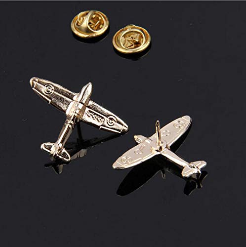 Tiande Plane Brooch Small Aircraft Vintage Cute Animal Brooch pins Male Shirt Brooch Novelty Suit and Vest pin (2 pcs)3