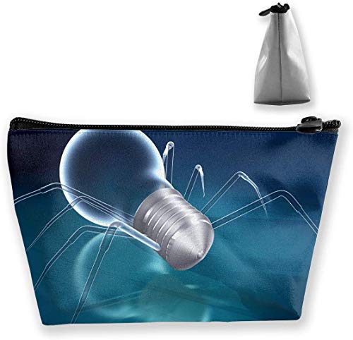 Preisvergleich Produktbild Kosmetiktasche Trapezförmiger Aufbewahrungsbeutel Spinnennetz Glühbirnen Reise Kosmetiktasche Tolietry Taschen mit Reißverschluss