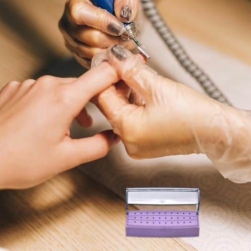 Caja organizadora para brocas de taladro de manicura miniatura 4