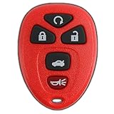 KeylessOption Keyless Entry Remote Start Control Car Key Fob Replacement for 22733524-Red
