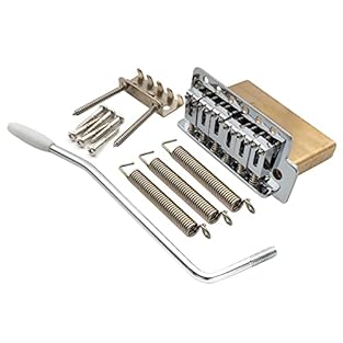 Fits for Squier Strat style electric guitar, 6-screw style design, please check your guitar size before you buy String spacing: 52.5mm (2-1/16 inch), mounting screw holes spacing: 52.5mm (2-1/16 inch) Modern style zinc alloy saddles, steel plate, 40m...