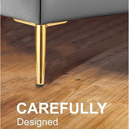 4 Piedini Credenza Oro Gambe Mobili in Acciaio