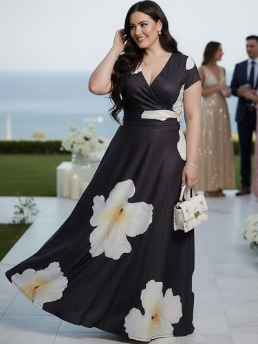 Image of KOH KOH Womens Long Modest Floor Length Flowing Summer Print Maxi Dress
