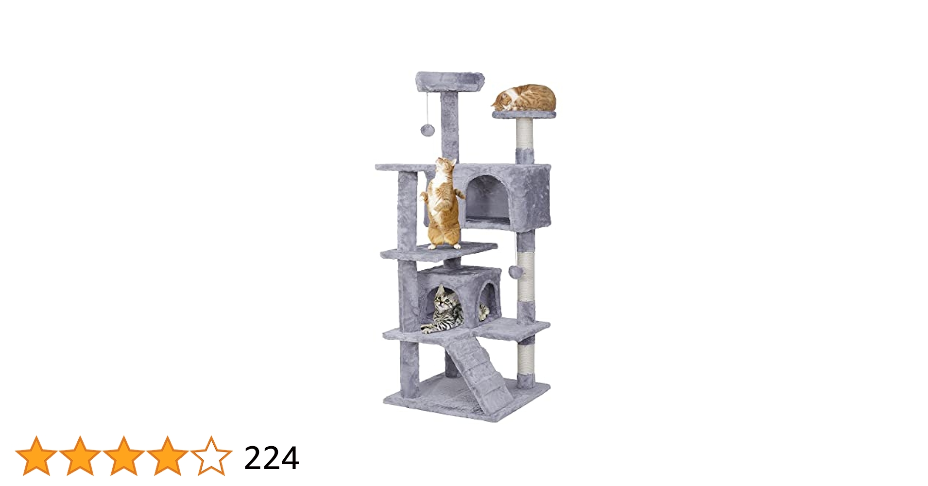 ⭐️大特価⭐️キャットタワー スリム 日本語説明書付き (グレー, 150cm) Amazon | CozyMeow キャットタワー スリム 据え置き ハンモック