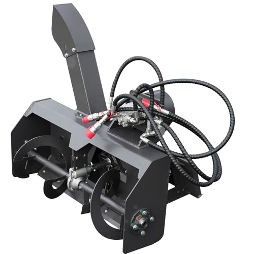 Skid Steer Snow Blower Attachment, Skid Steer Loader Snow Thrower Accessories, Directional Snow Chute, USA Stock, Mount: Length: 23.1in, Height:8.54in, Pin Distance:14.17in