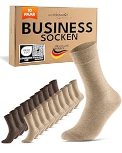 10 Paar Socken Herren 43-46 Beige Braun Baumwolle Business Socken Atmungsaktive Herrensocken (Sand Braun 43-46)