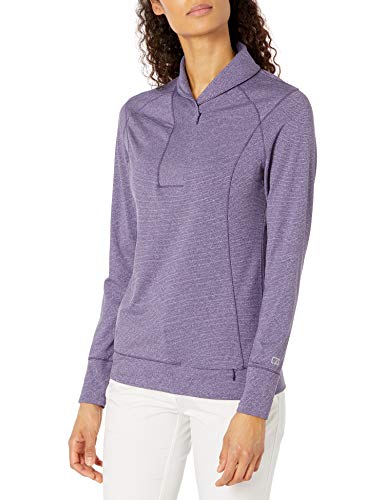 Cutter & Buck womens Cb Drytec Shoreline Half-zip Pullover Shirt, College Purple Heather, Large US