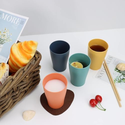 Image of Wheat Straw Dinnerware Set for 4 | Plates, Bowls, Cups Set | Unbreakable Lightweight Food Grade Tableware | BPA Free Microwave Safe Dining Set | Multicolor