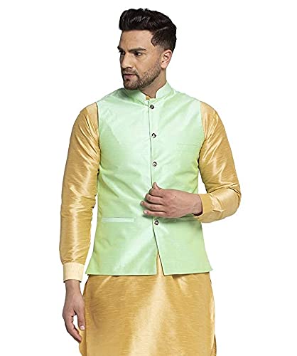 Men's Dupion Silk Nehru Jacket/Modi Jacket.