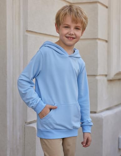 Image of Arshiner Unisex Kids Soft Pullover Hooded Sweatshirt with Pocket Basic Hoodies Sportswear Age 4-13 Years