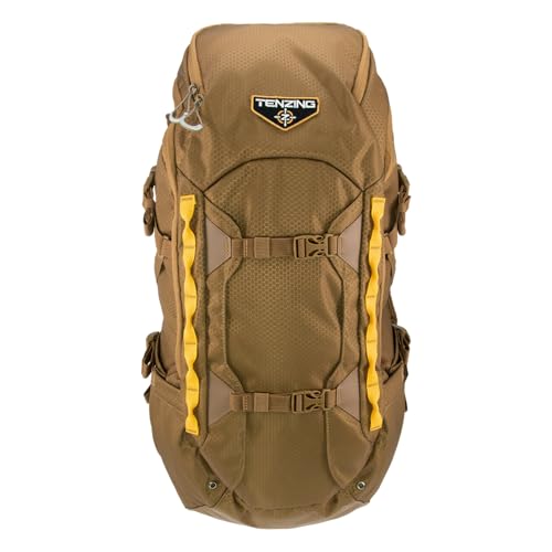 Image of TENZING 2300 Whitetail Day Pack, Buckskin Tan, Rugged Durable Camo Hunting Backpack with 4 Compartments & 13 Organizational Pockets, Hydration Bladder Compatible