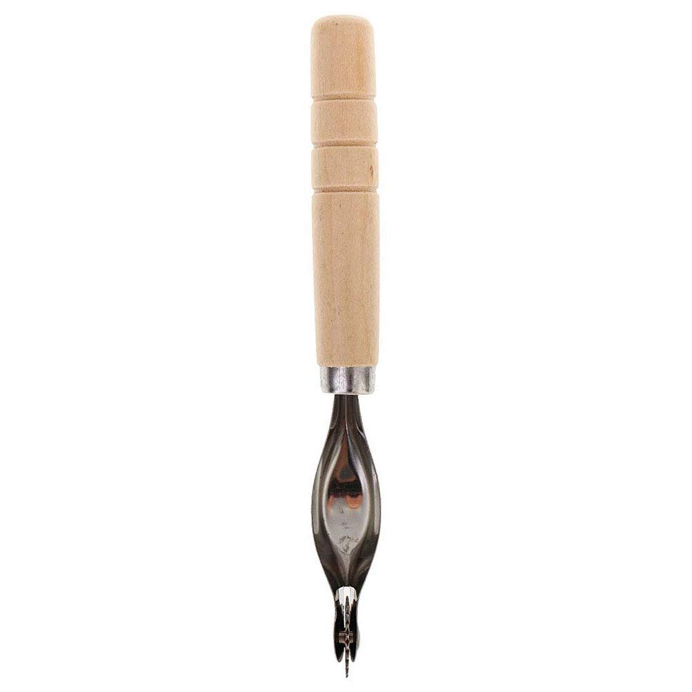 Roulette d'espacement de roulette de couture en acier de haute qualité avec poignée en bois pour la découpe de motifs et le bricolage