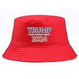 Unisex Donald Trump 2024 Bucket Hats Save America Again Baseball Caps USA Flag Embroidery MAGA Trump Hats (01-red 2024)