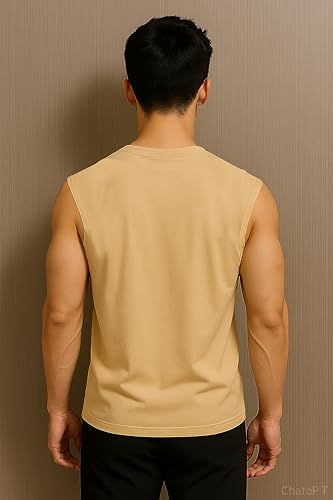 Image of JUGULAR Tank Tops Sleeveless T-Shirt for Men Gym Wear Vest Printed Stylish Round Neck Running for Sports Workout Fitness & Casual or Beach Wear