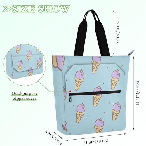 Bolsa de mano de helado para guardar libros y material de forma cómoda 4