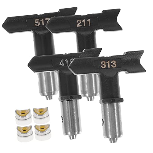 POPETPOP 4pcs Airless Paint Sprayer Nozzle Durable Tips for Home Decoration Industrial Painting Includes Easy to Install