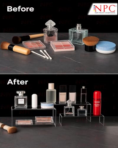 Image of Acrylic Display Riser 5MM Stand|Multipurpose display stand for watch, toy, cupcake, Great For High-Heeled Shoes, Perfect For Home or Counter Top Display, etc for Shop | 3 Pack (Display Riser)
