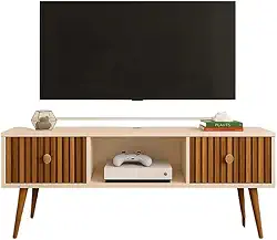 RACK BANCADA COM PORTAS 0,90 VEGAS 1.10 COPA TVs 42Polegas Sala Quarto 90 * 27 * 51cm(Vegas 0,90 Off/Ripado)