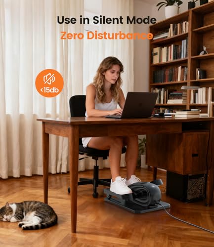 Pedaliera Riabilitazione Elettrica, Ellittica Da Casa Per Anziani - Pedaliera Per Esercizi Gambe, Ellittica Elettrica <15Db Silenziosa, 15 Velocità, Display Led, Telecomando, Compatta 45.5X30.5X15Cm - 3