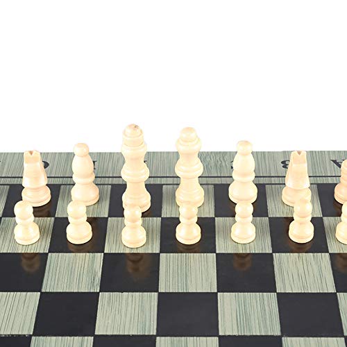 DECDEAL Jogo de Xadrez Internacional De Xadrez Jogo De Xadrez De Madeira Portátil Para Viagens de Fa