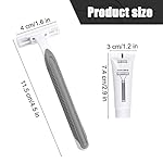 Disposable Razors in Bulk Pack of 30,Gray Bulk Razors Disposable Individually Wrapped Twin Blade Disposable Shaving Razors with Shaving Cream and Clear Cap Set for Homeless,Hotel,Charity,Travel - Image 5