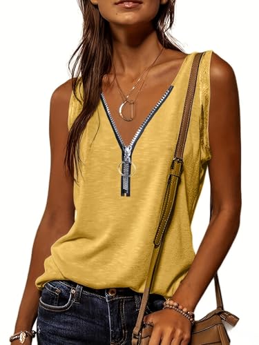 T-shirt femme jaune en taille M idéal pour vos sorties d'été