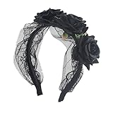 UNIVERSELLE GRÖSSE - Stabil, leicht zu tragen und passt perfekt, die Blumen und Totenköpfe sind aus hochwertigem Polyester und das Band sollte für jeden Kopf passen, da es eine Einheitsgröße hat.