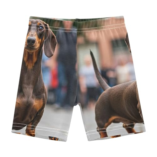 Under Skirt Shorts Floral Cotton Toddler Girls Biker Shorts 4t Children Funny Dachshund Dog