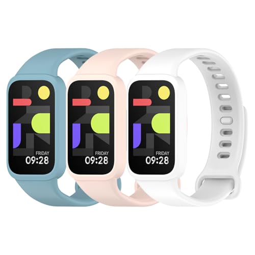 [ExtraFortunato] Xiaomi Mi Smart Band 9 Active/Redmi Smart Band 3 �Ή� ���� �ւ� �o���h �X�g���b�v �x���g TPU �ȒP���� (B (3�{�Z�b�g))
