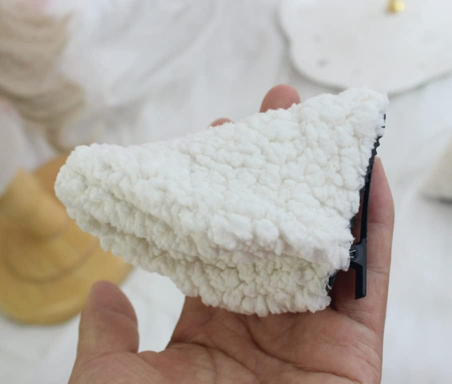 CoBtee Kawaii Lamb Ear Hairpin Edge clip Sheep Pink Ear Lolita Accessories Cosplay Prop Party Hallowmas A pair - Image 2