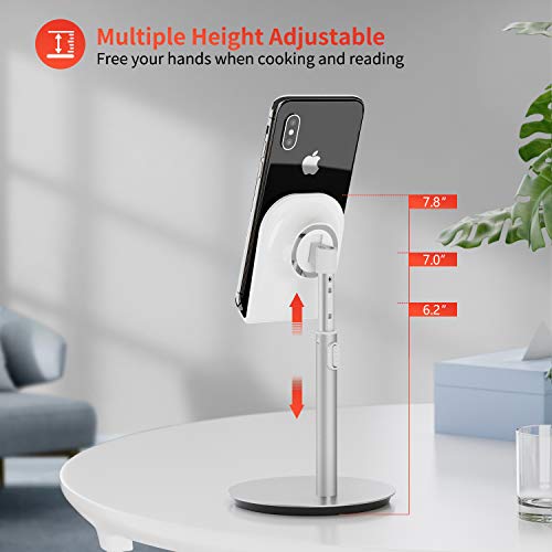 image for Cell Phone Stand, Tablet Holder, SAIJI Height Adjustable Aluminum Moun