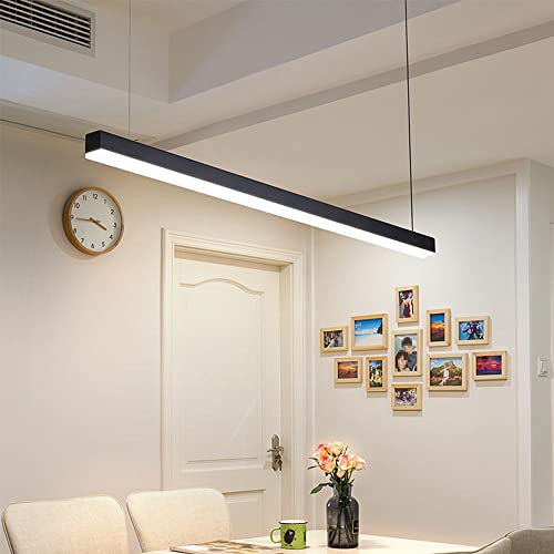 Plafonnier long suspendu pour table de bar et repas éclairage design modulable - 5