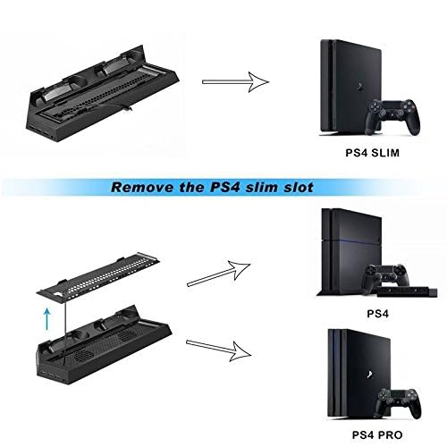 OSTENT 冷却ファン デュアルコントローラー充電器 USBハブ Sony PS4 / Slim/Proコンソール用