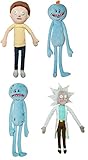 Officialy Licensed Cartoon Network Rick and Morty Figure Plush Set of 4 Toys
