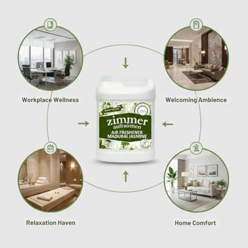 Image of Room Freshener 5L | Madurai Jasmine | For Spray | Long Lasting Fragrance for Hotels, Offices, Restaurants & Home | Alcohol-Free | No Gas Spray