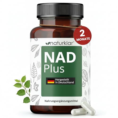 Zell Formel - NAD+ Faktor - NAD Plus Kapseln mit Resveratrol und Nicotinamid - Vegan - 2 Monate Reichweite - laborgeprüft in Deutschland - 60 Kapseln von Naturklar