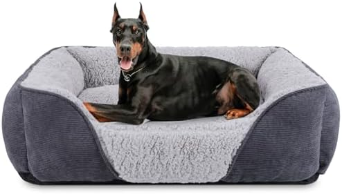JOEJOY Dog Bed for Large Dogs, Washable and Fluffy Dog Bed, Pets ...