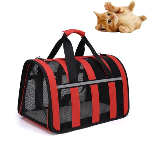 折りたたみ ショルダー 犬 猫 ペット用キャリーバッグ メッシュ 軽量 通気性 臭気がない お出かけ 旅行 電車 ドライブ ペットキャリーケース 小型犬用 キャンピング 通院 防災 災害 避難用 イヌ ネコ 変形しない