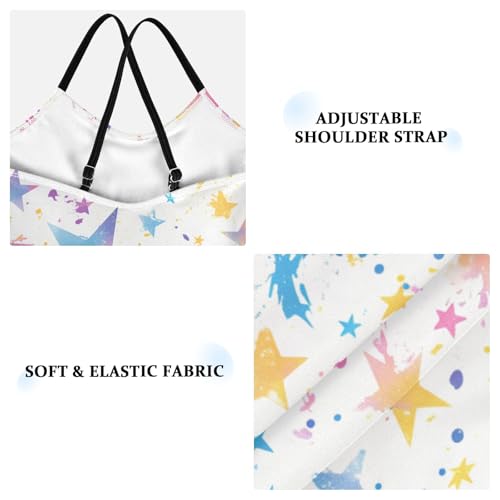 KLL Spray Paint Rock Star Girls 1 Piece Swimsuits Beach Swimwear Adjustable Strap Quick Dry3