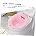 NOLITOY Sitz Bath Toilet Seat Basin for Postpartum Care Hip Bath Basin with Deep Bowl Pink for Pregnant Women and Postoperative Hygiene