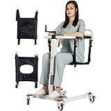 ODIE·TOM Steel Transport Wheelchair, Portable Patient Lift, Lightweight Foldable Transfer Chair Manu