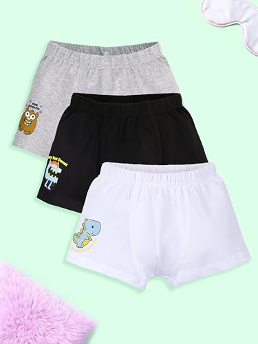 Image of KiddoPanti Boys Boxer Shorts Pack of 3 | Soft Cotton-Lycra Blend | Comfortable Fit with Bio Wash for All-Day Comfort | Kids Briefs