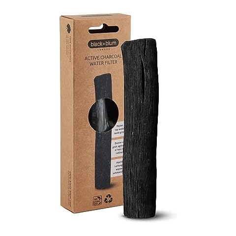 Black + Blum Charcoal Water Filter Sticks | Charcoal Filter Hydration Old Japanese Tradition, Lasting 6 Months Each, Wood Black (1 Piece) Cover