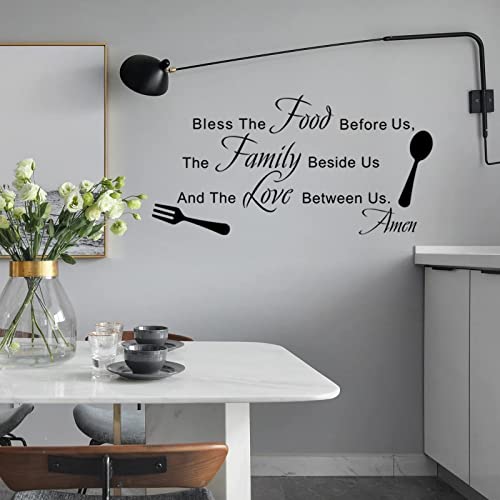 Kitchen Wall Decals Peel And Stick Art Vinyl Lettering Prayer Quotes Dining Room Sticker Removable… #TOP1