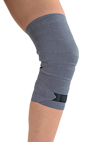 TOROS-GROUP Vendaje elástico médico con cierre textil 2 PACK Gris 3m*8cm