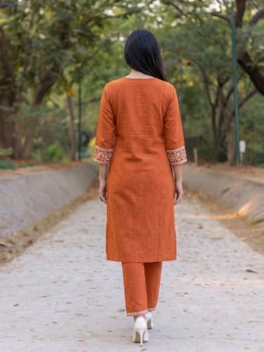 Ensemble de broderie droite en viscose haut de gamme signé ANNI - 2