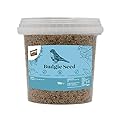 Extra Select Budgie Seed Mix - Indoor Bird Food for Small Birds Only in Handy Bird Seed Storage Tub - 1 Litre