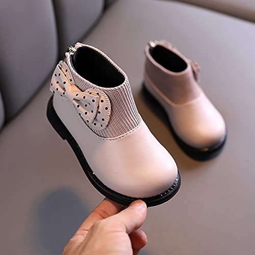 Fashion Autumn and Winter Girls Boots Round Toe Flat Sole Thick Sole Non Slip Back Zipper Cute Toddler Fashion Boots4