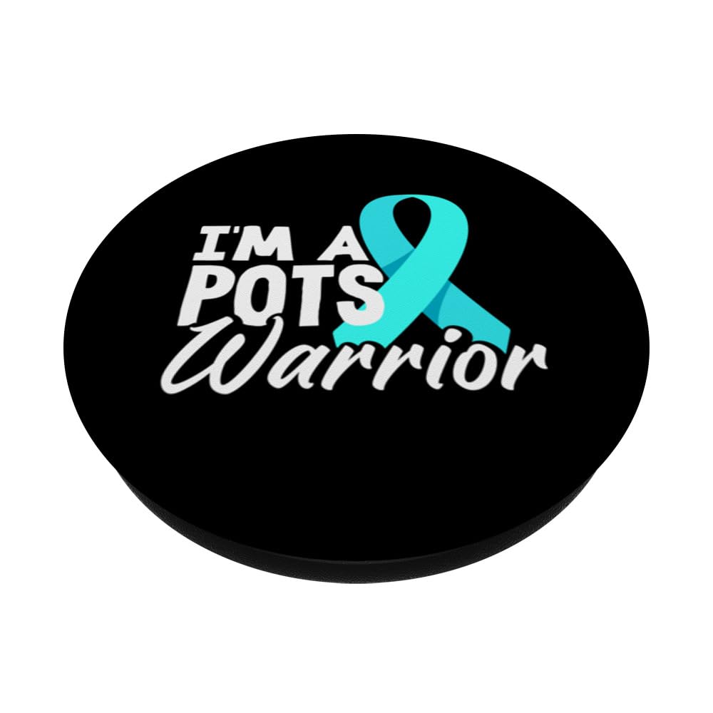 I'm A POTS Warrior POTS Awareness PopSockets Swappable PopGrip, Black - Image 2